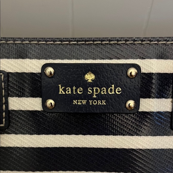 Kate Spade Navy and White Striped Satchel - Picture 5 of 12
